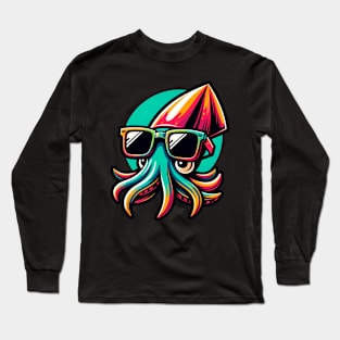 Retro Ink-fluencer Squid Long Sleeve T-Shirt